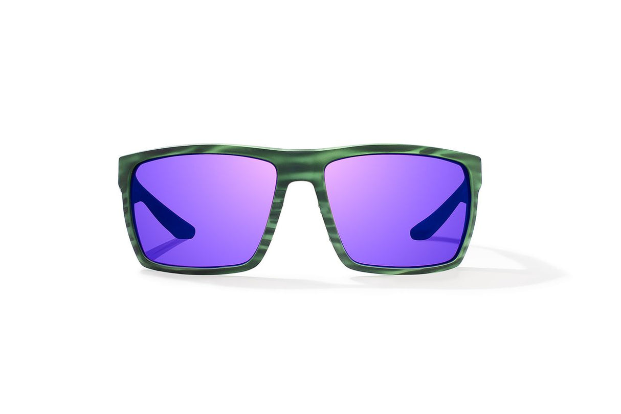Bajio Stiltsville - Polycarbonate - Green Stripe Matte Violet Mirror