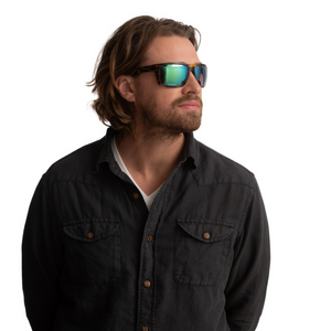 Bajio Stiltsville - Polycarbonate - Black Matte Blue Mirror