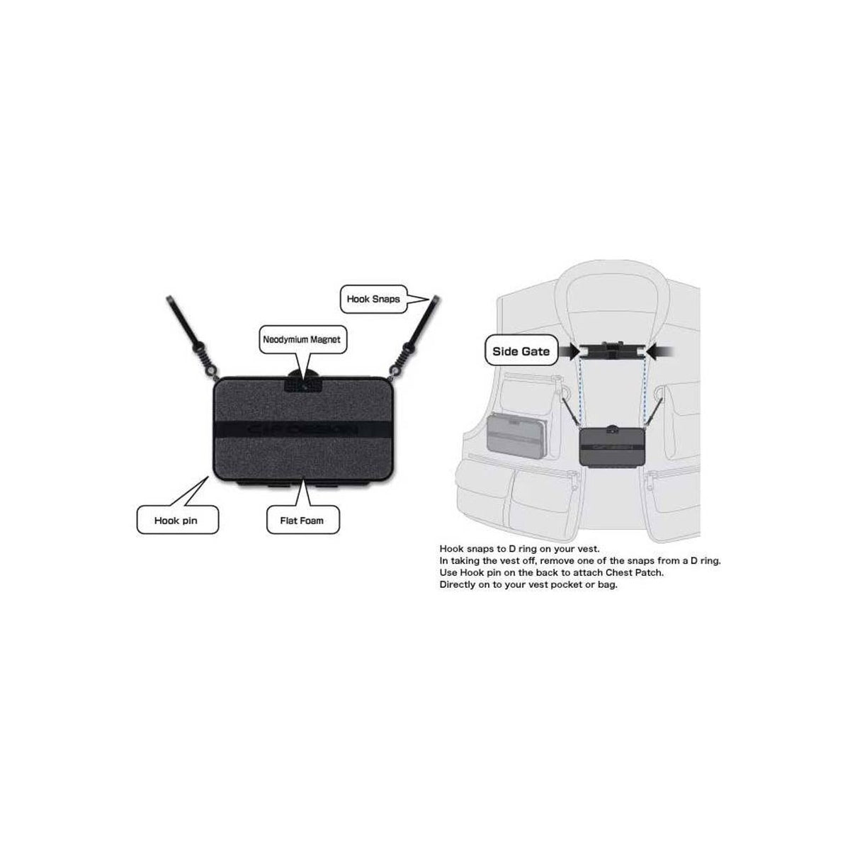 C&F Design Micro Slit Foam Chest Patches - Black