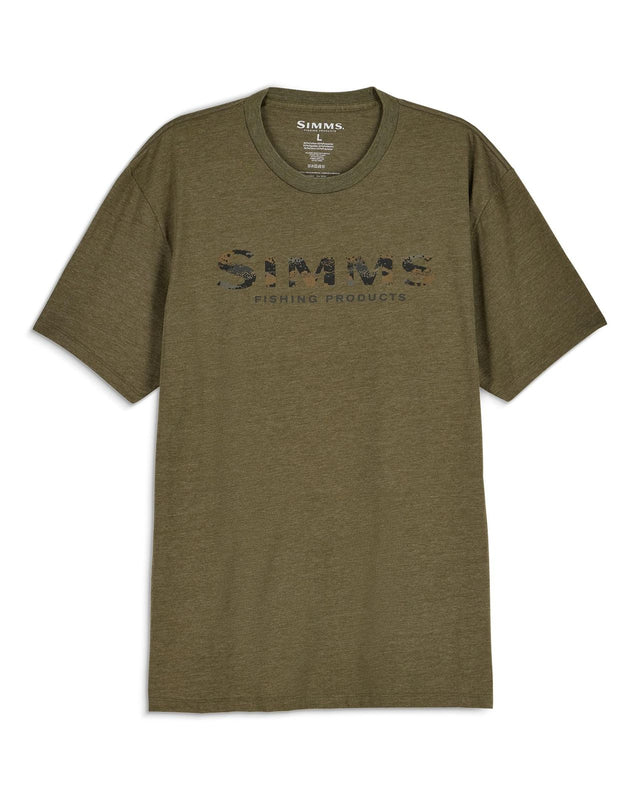 Simms Shroud Fill Logo T-Shirt - Military Heather