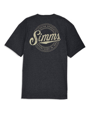 Simms Circle Lockup T-Shirt - Charcoal Heather