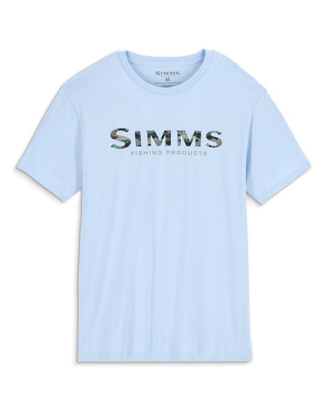 Simms Shroud Fill Logo T-Shirt - Sky Blue