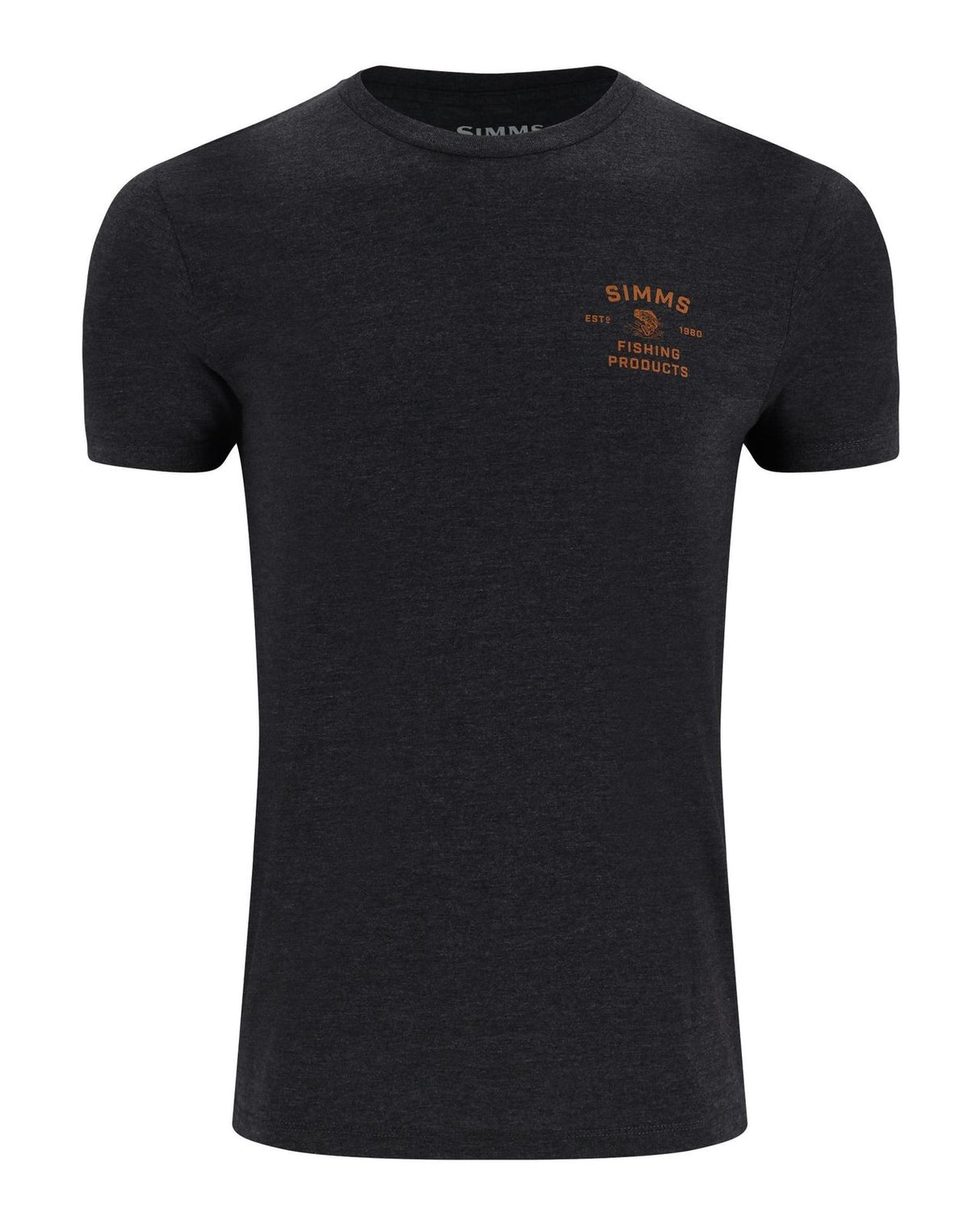 Simms Stacked Bass T-Shirt - Charcoal Heather