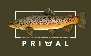 Primal Artist Tee Brown Trout - Olive