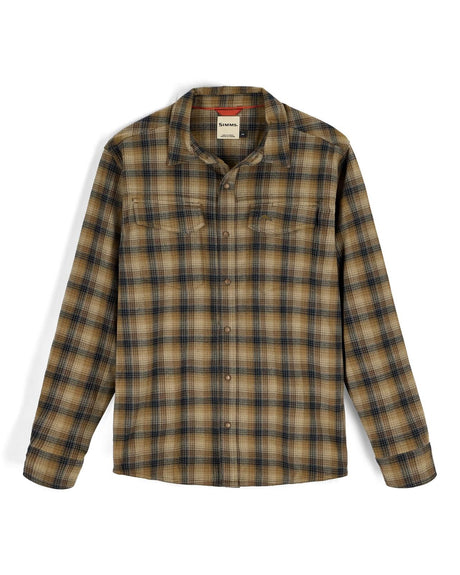Simms Gallatin Flannel Shirt - Kennebec Plaid: Stone