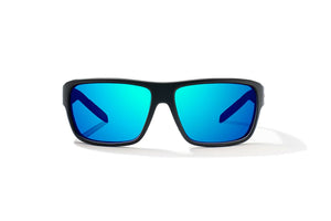 Bajio Rigolets - Glass - Black Matte Blue Mirror