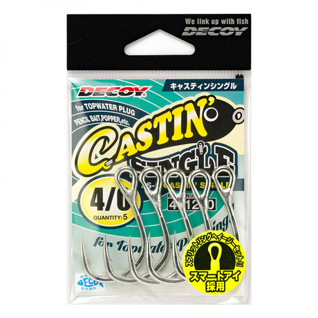 Decoy JS-5 Castin' Single enkelkrok i förpackning, storlek 4/0